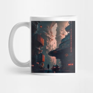 Cyberpunk city 6 Mug